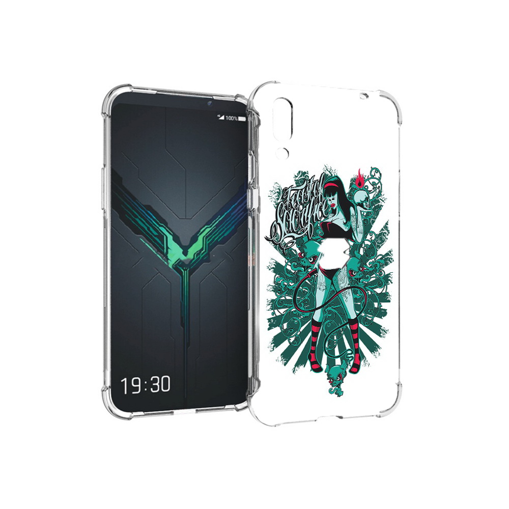

Чехол MyPads Tocco для Xiaomi Black Shark 2 нарисованная девушка в татуировках, Прозрачный, Tocco