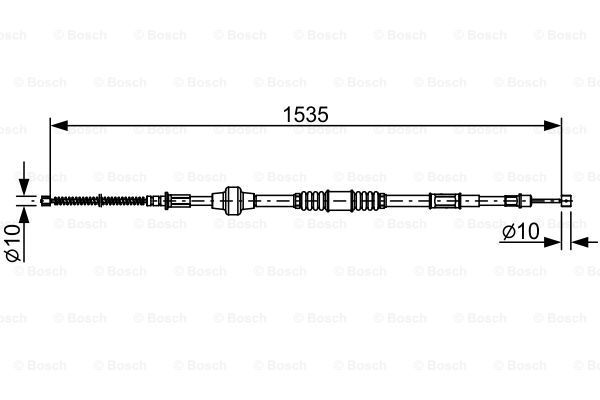 

1 987 482 533 Трос Тормозной Mitsubishi Lancer 03-08 Bosch 1987482533