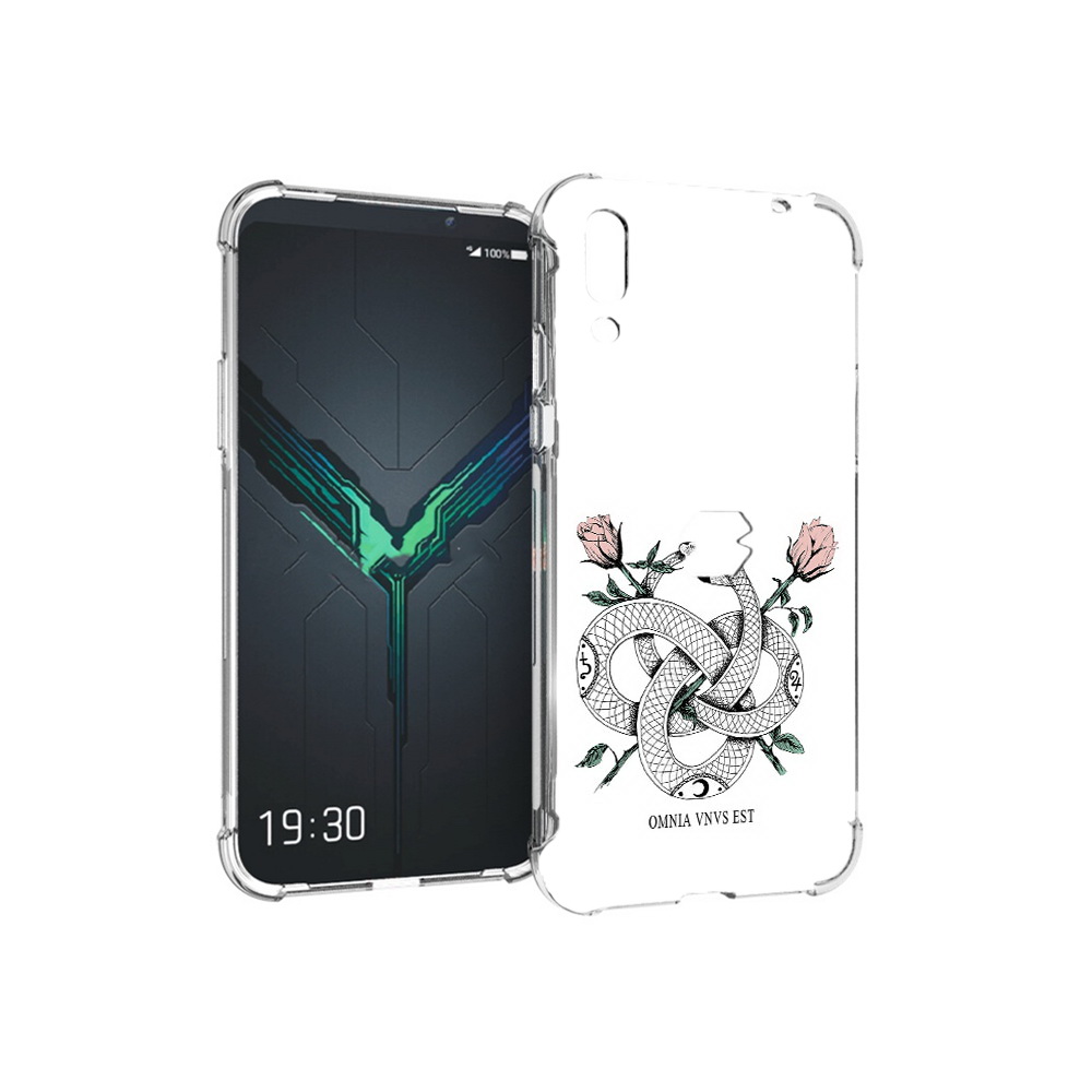 

Чехол MyPads Tocco для Xiaomi Black Shark 2 нарисованная змея абстракция, Прозрачный, Tocco