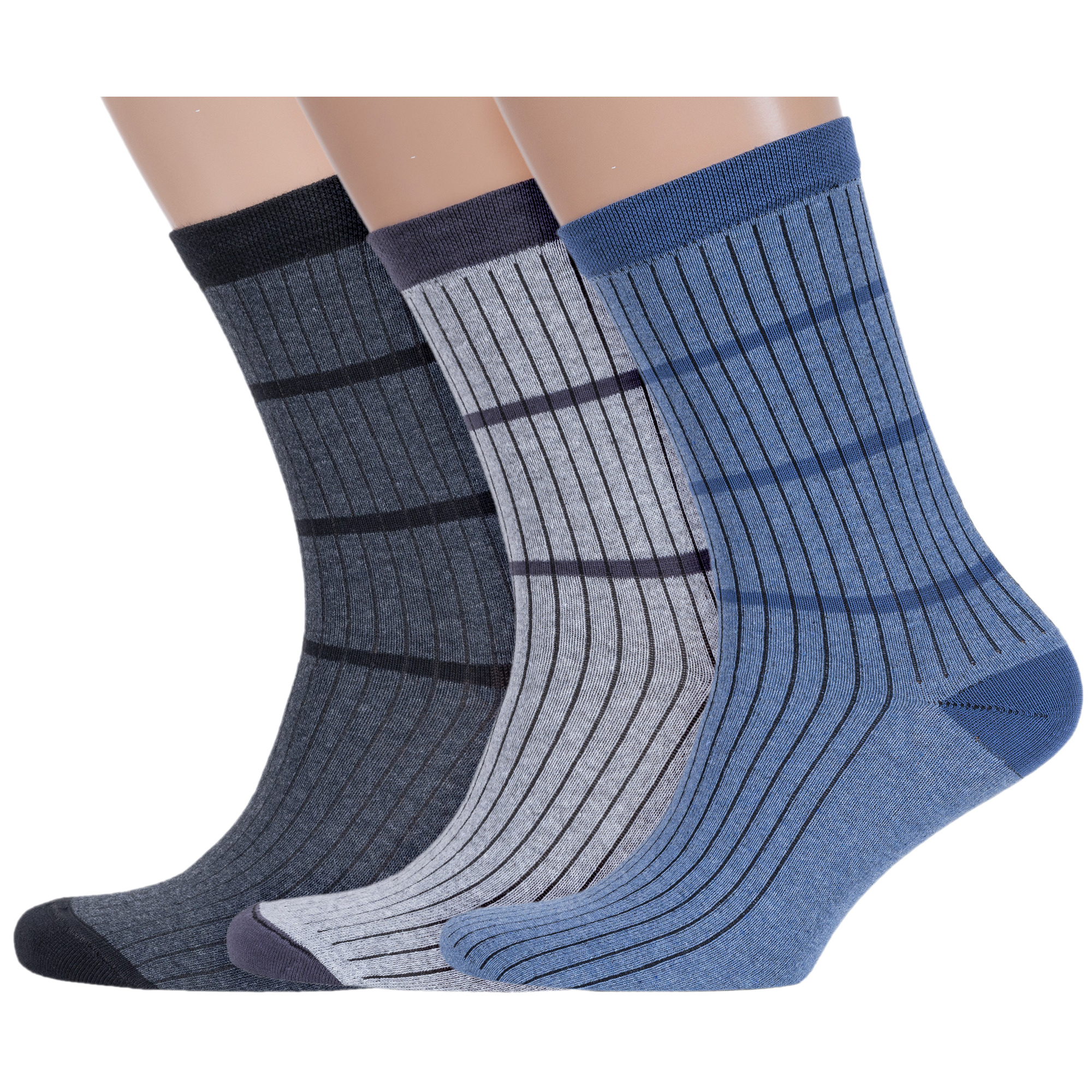 Комплект носков мужских Альтаир 3-А203 синих; серых 29