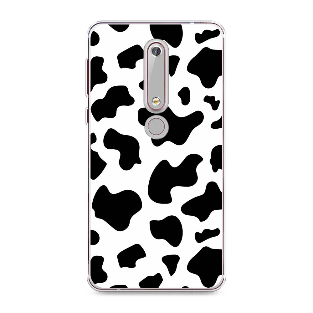 

Чехол Awog на Nokia 6 2018 / Нокиа 6 2018 "Пятна коровы", Белый;черный, 120950-1