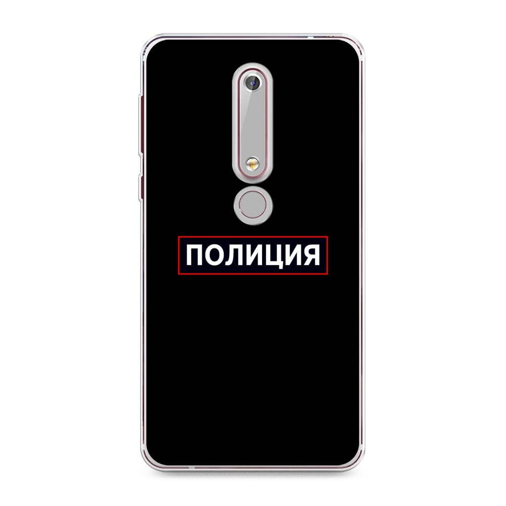 

Чехол Awog на Nokia 6 2018 / Нокиа 6 2018 "Police logo", Черный;белый;красный, 120950-5