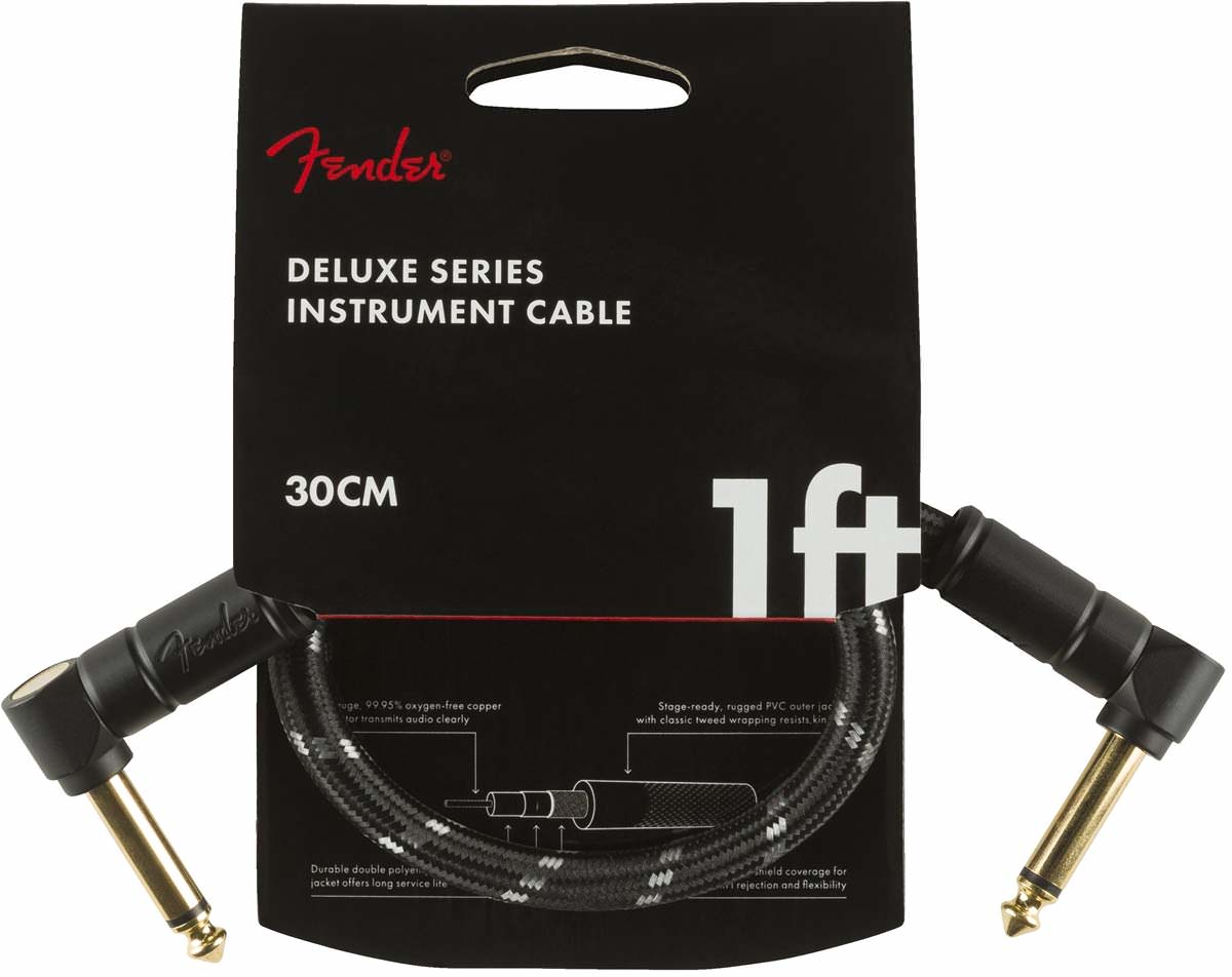 фото Инструментальный кабель fender deluxe 1` inst cable black tweed