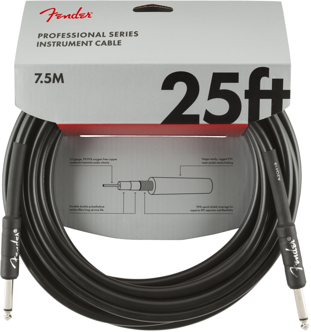 фото Инструментальный кабель fender 25` inst cable black