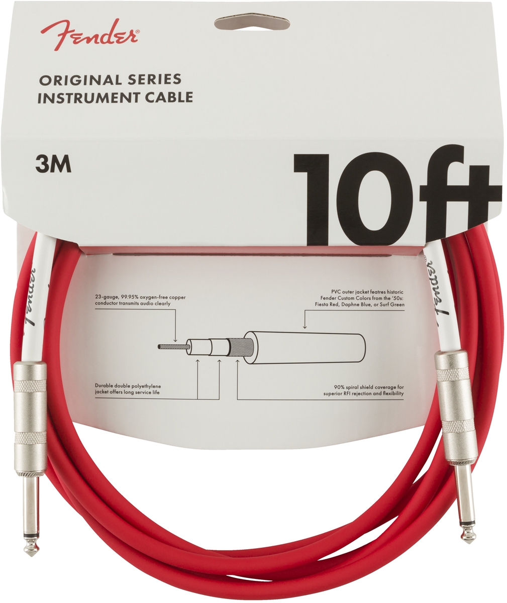 Инструментальный кабель Fender 10` Original inst Cable Fiesta Red