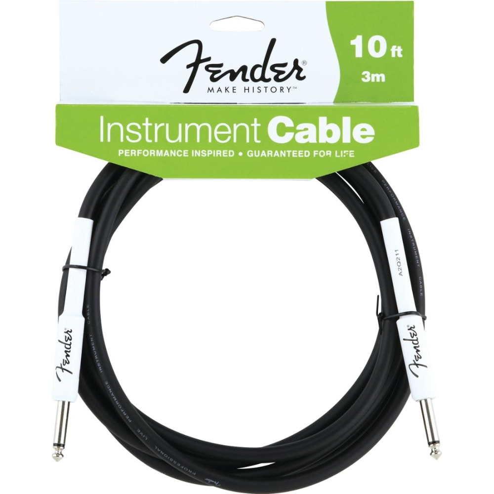 

Инструментальный кабель Fender 10` inst Cable Black, FENDER 10` INST CABLE Black