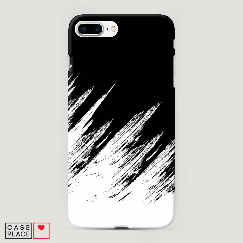 

Пластиковый чехол "Черно белые брызги" на Apple iPhone 8 Plus, 10920-2