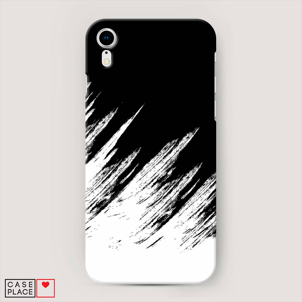 

Пластиковый чехол "Черно белые брызги" на Apple iPhone XR (10R), 12020-2