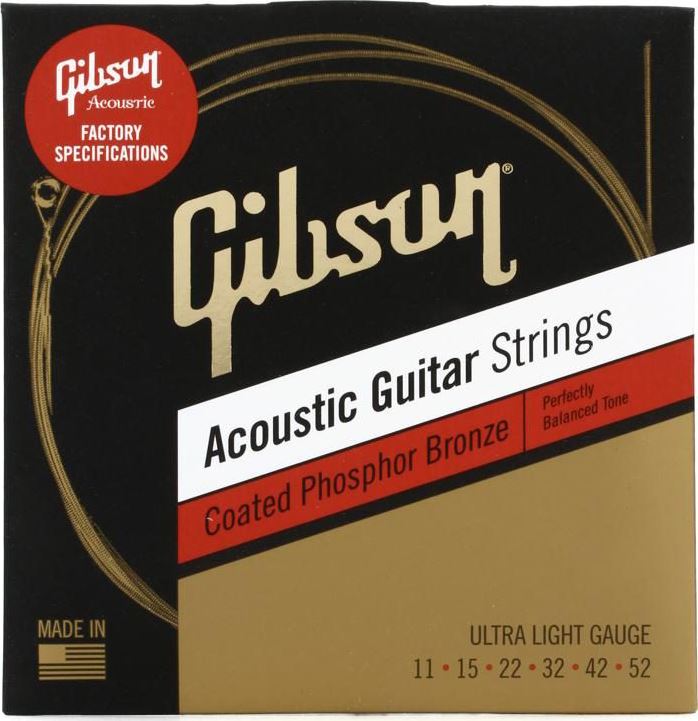 фото Струны для акустической гитары gibson sag-cpb11 coated phosphor bronze acoustic