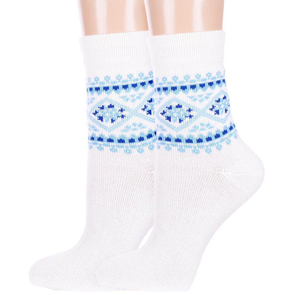 Комплект носков женских LorenzLine 2-В15 белых 25, 2 пары