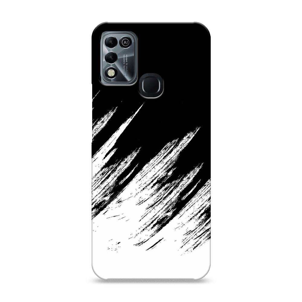 фото Пластиковый чехол "черно белые брызги" на infinix hot 10 play awog
