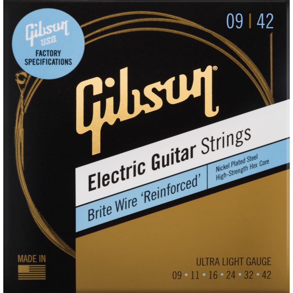 фото Струны для электрогитары gibson brite wire reinforced electic guitar strings