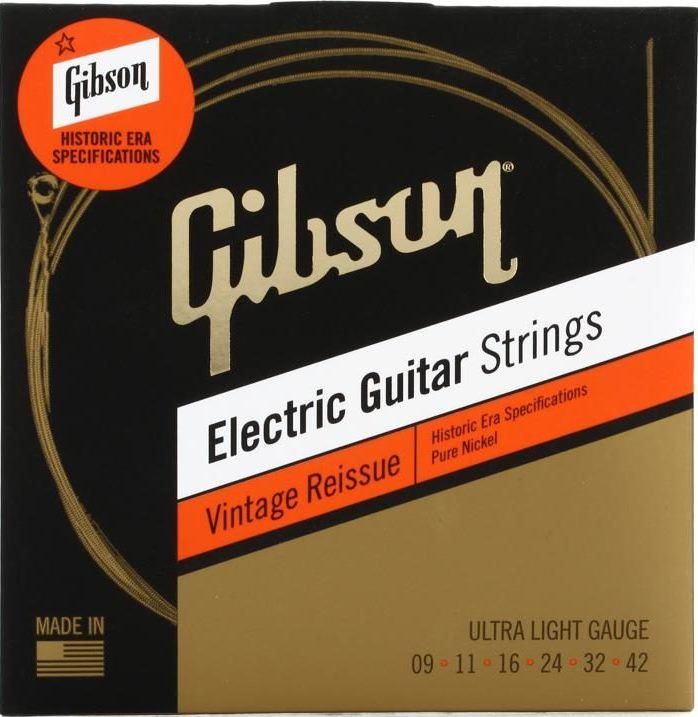 фото Струны gibson seg-hvr9 vintage reissue electic guitar strings, ultra light gauge