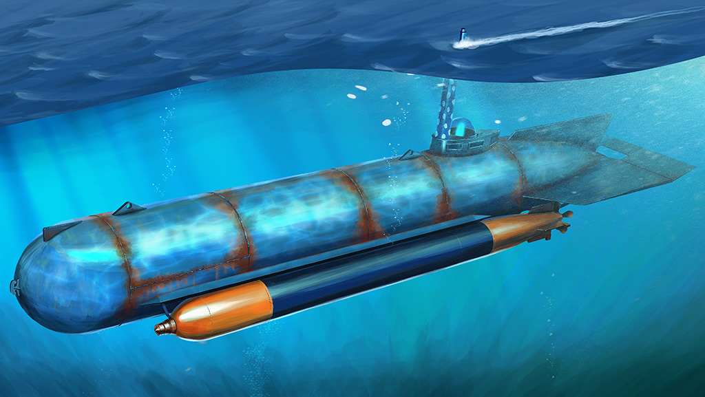 фото Сборная модель hobbyboss 1/35 немецкая сверхмалая подводная лодка "molch midget" 80170