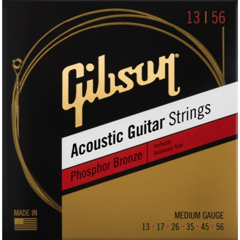 фото Струны для акустической гитары gibson phosphor bronze acoustic guitar strings medium
