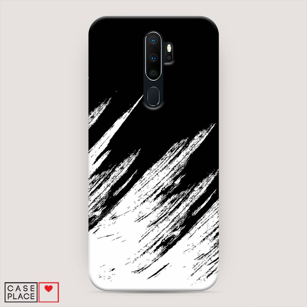 

Пластиковый чехол "Черно белые брызги" на Oppo A9 (2020), 251920-2