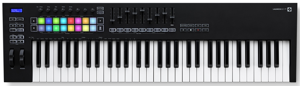 MIDI-клавиатура Novation Launchkey 61 [MK3] 61 клавиша, Pitch/Mod контроллеры