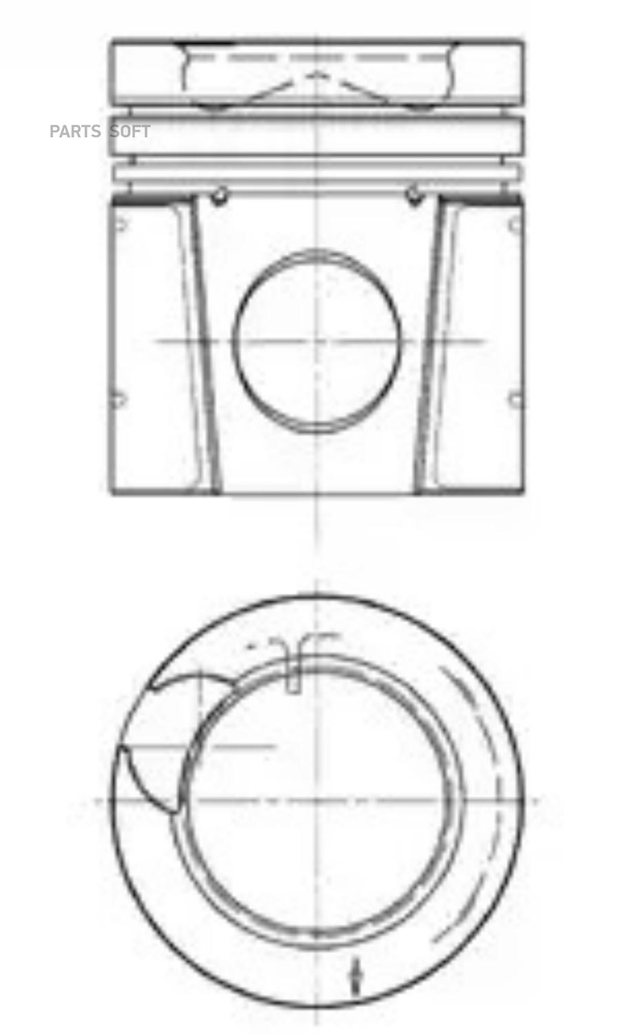 

Поршень KOLBENSCHMIDT 99984960-88640110 d130 R6; DAF 85; 95 XE 315C1; XE 280C1 Euro 3