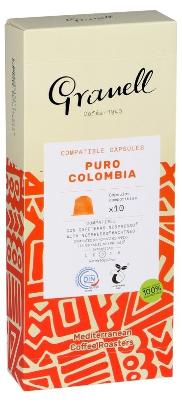 

Кофе Granell Colombia Espresso молотый в капсулах 5 г х 10 шт