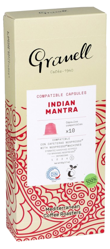 

Кофе Granell Espresso Indian Mantra молотый в капсулах 5 г х 10 шт