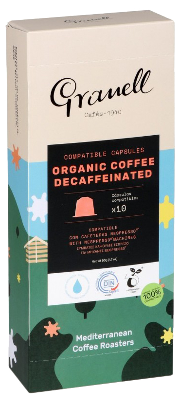 

Кофе Granell Organic Espresso молотый без кофеина в капсулах 5 г х 10 шт