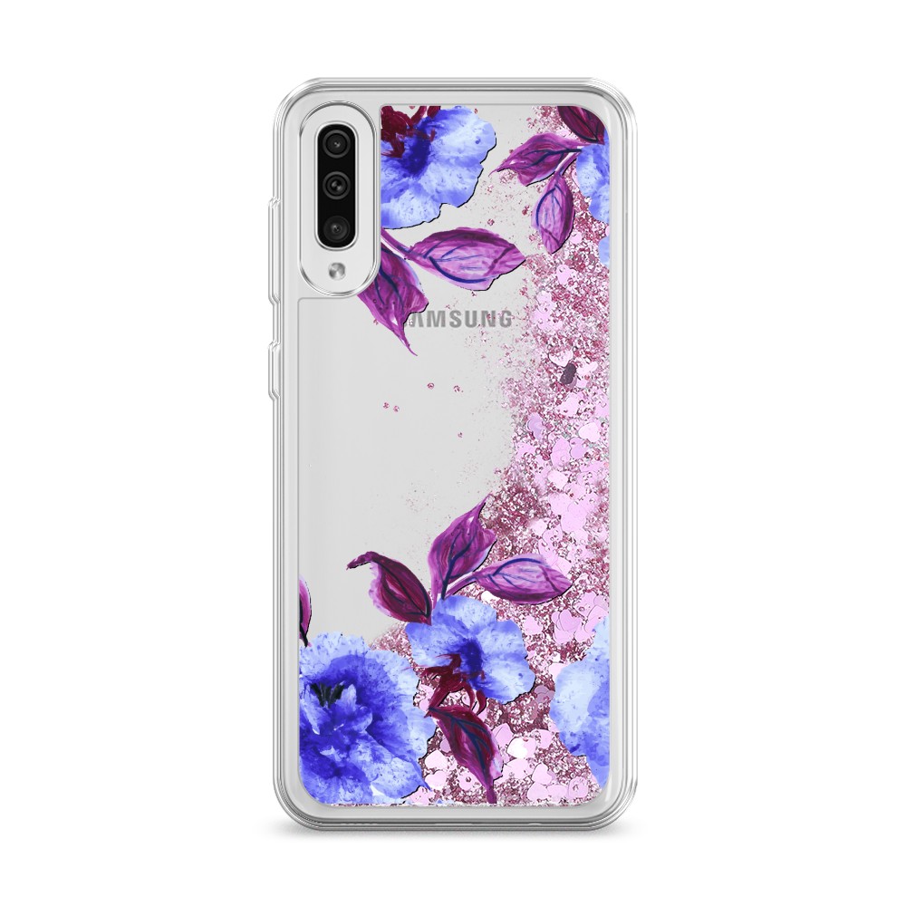 

Жидкий чехол с блестками "Цветочная фантазия 5" на Samsung Galaxy A50