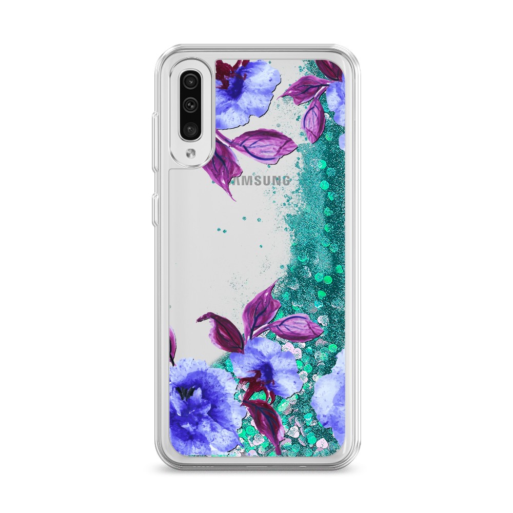 

Жидкий чехол с блестками "Цветочная фантазия 5" на Samsung Galaxy A50, 27795-1