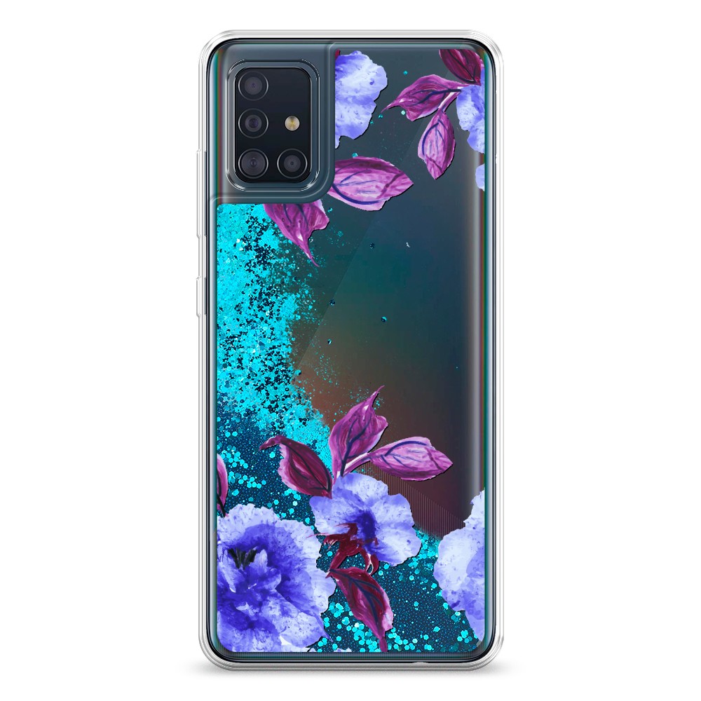 

Жидкий чехол с блестками "Цветочная фантазия 5" на Samsung Galaxy A51