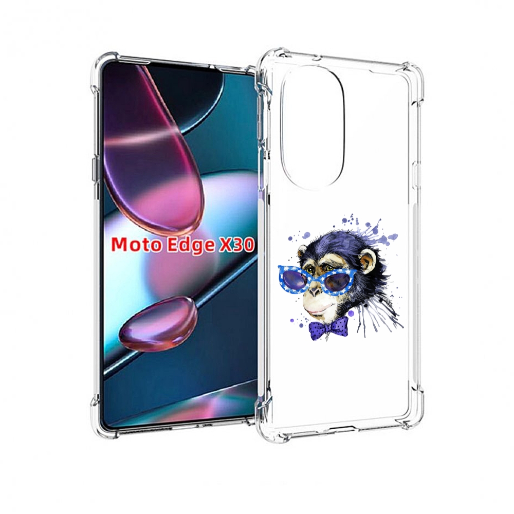

Чехол MyPads акварельная обезьяна для Motorola Moto Edge X30, Прозрачный, Tocco