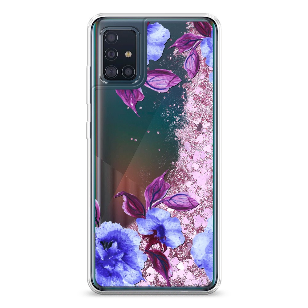 

Жидкий чехол с блестками "Цветочная фантазия 5" на Samsung Galaxy A51, 28994-1