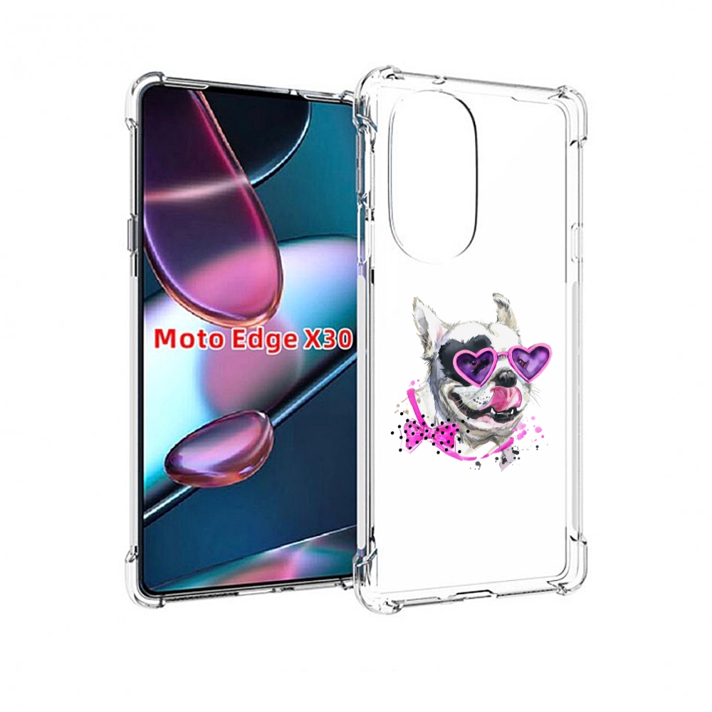 

Чехол MyPads акварельный пёс для Motorola Moto Edge X30, Прозрачный, Tocco