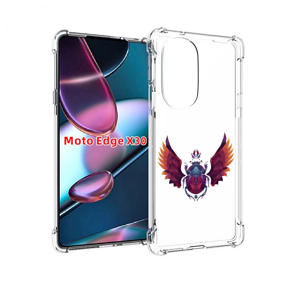 

Чехол MyPads алмазный скоробей для Motorola Moto Edge X30, Прозрачный, Tocco