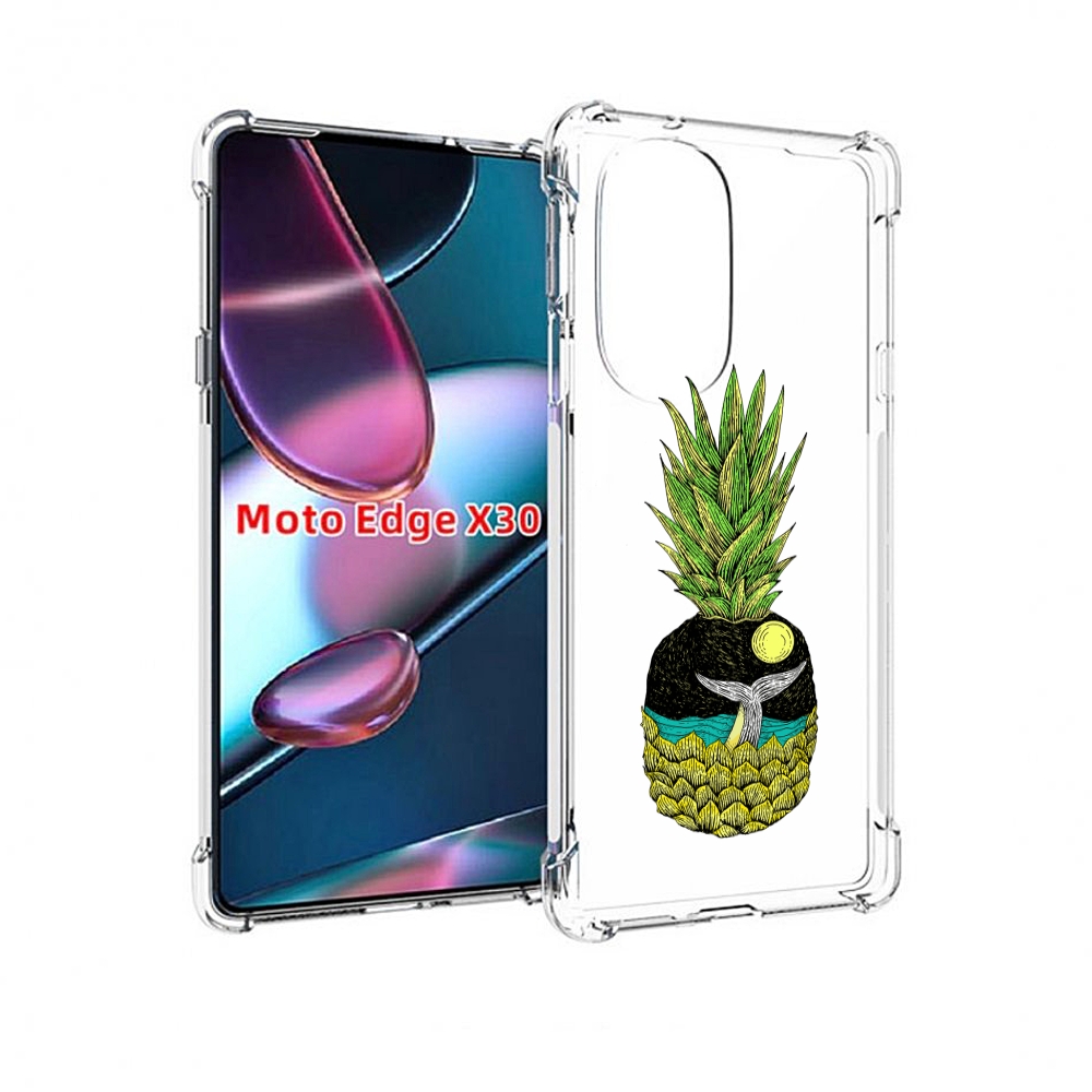 

Чехол MyPads ананас с китом для Motorola Moto Edge X30, Прозрачный, Tocco
