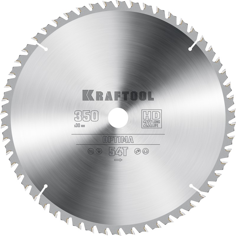 Диск пильный по дереву KRAFTOOL OPTIMA 350х30мм 54Т, арт. 36951-350-30