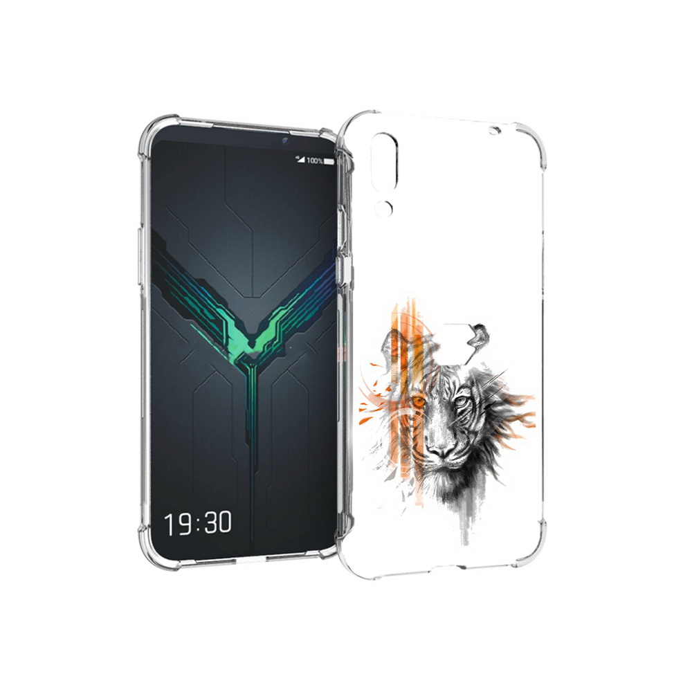 

Чехол MyPads Tocco для Xiaomi Black Shark 2 огненный тигр (PT144492.263.526), Прозрачный, Tocco