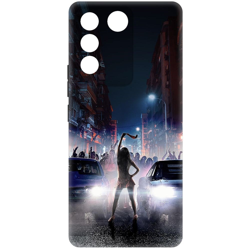 

Чехол-накладка Krutoff Soft Case Форсаж. Стритрейсинг для Vivo T2 черный