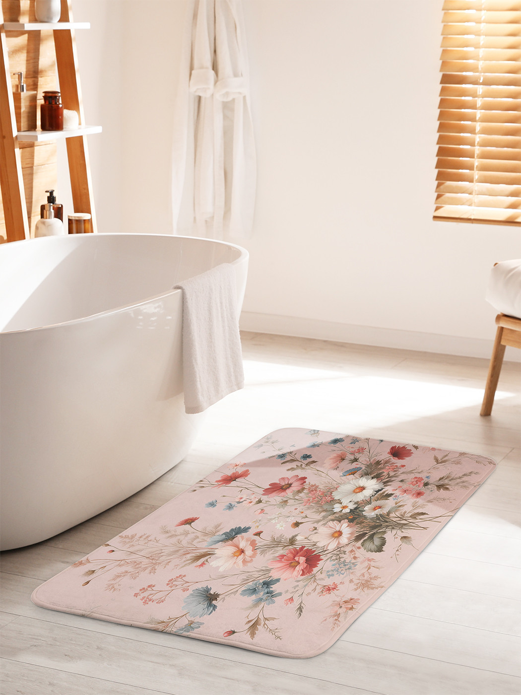 Коврик для ванной и туалета JoyArty Розовый букет bath_sd2978_60x100 1649₽