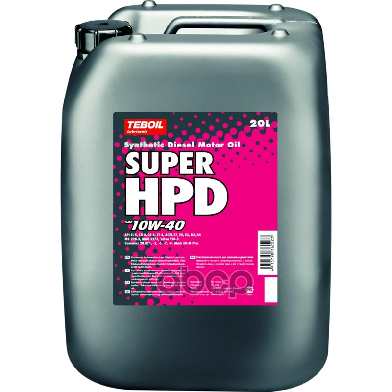 

Моторное масло Teboil Super Hpd 10w40 20л