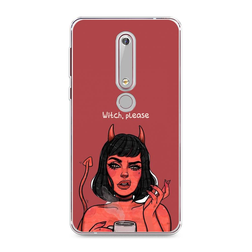 

Чехол Awog на Nokia 6 2018 / Нокиа 6 2018 "Evil Girl", Красный;черный, 120950-6