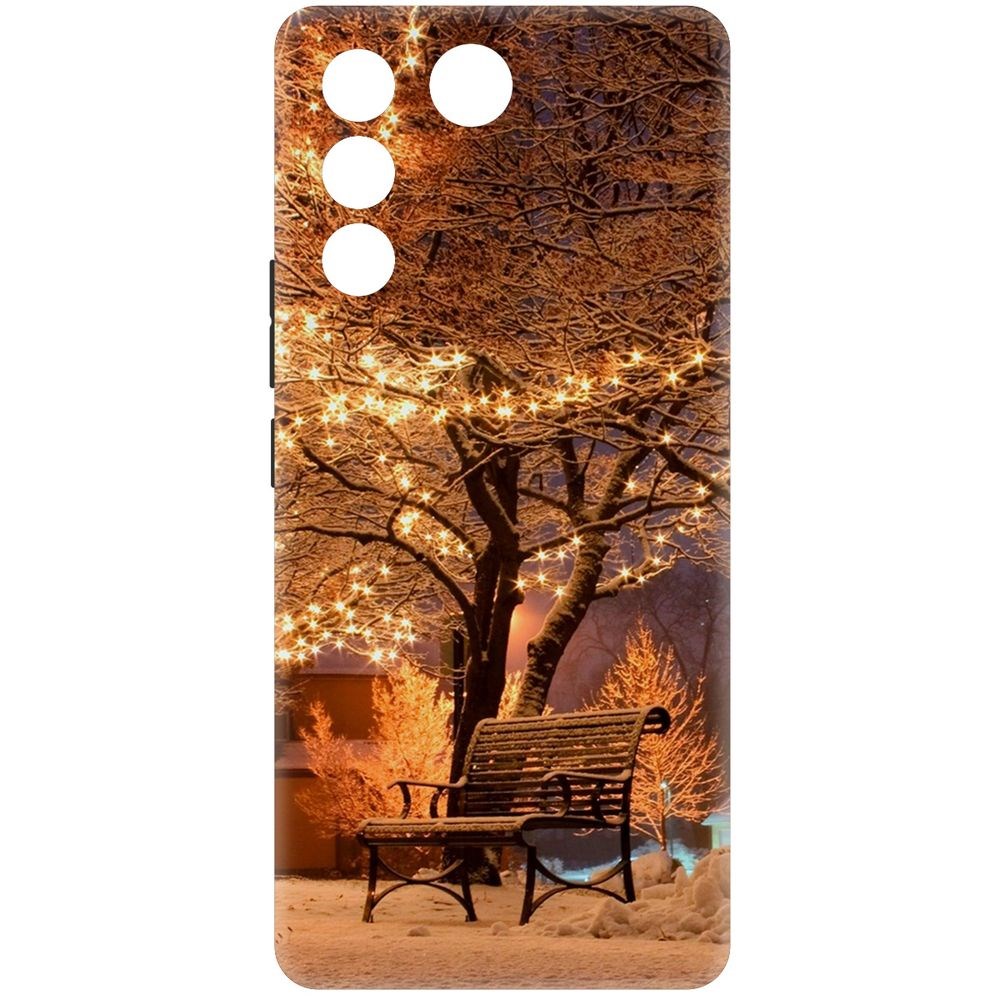 

Чехол-накладка Krutoff Soft Case Зимний парк для Vivo V27e черный