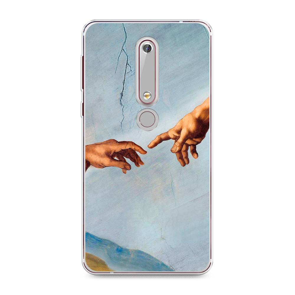 

Чехол Awog на Nokia 6 2018 / Нокиа 6 2018 "Сотворение Адама", Голубой;коричневый;серый, 120950-9