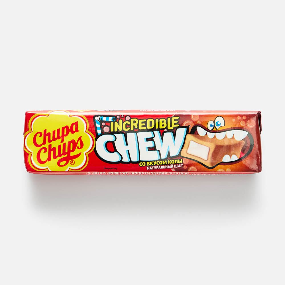 Жевательные конфеты Chupa Chups, Incredible Chew, кола, 47 г