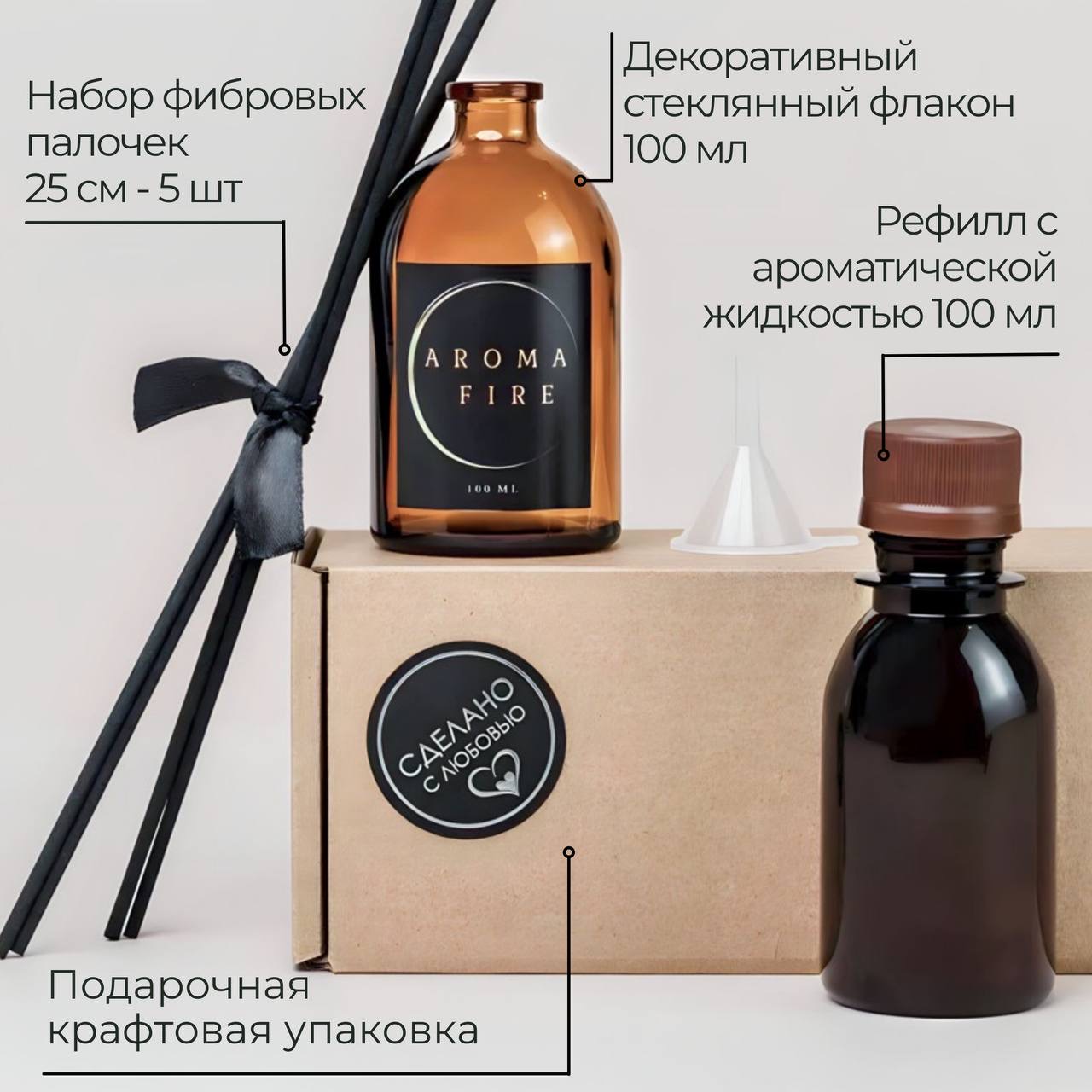 

Парфюм для дома с палочками Манго и грейпфрут AROMA FIRE 100 мл