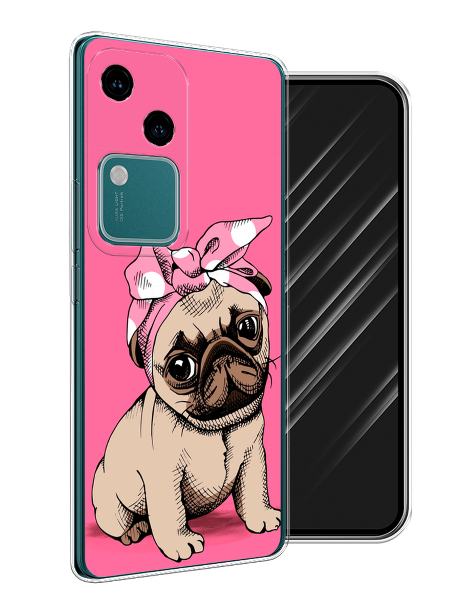 

Чехол Awog на Vivo V30/S18 "Dog Pin-Up", Розовый;бежевый, 2610250-1