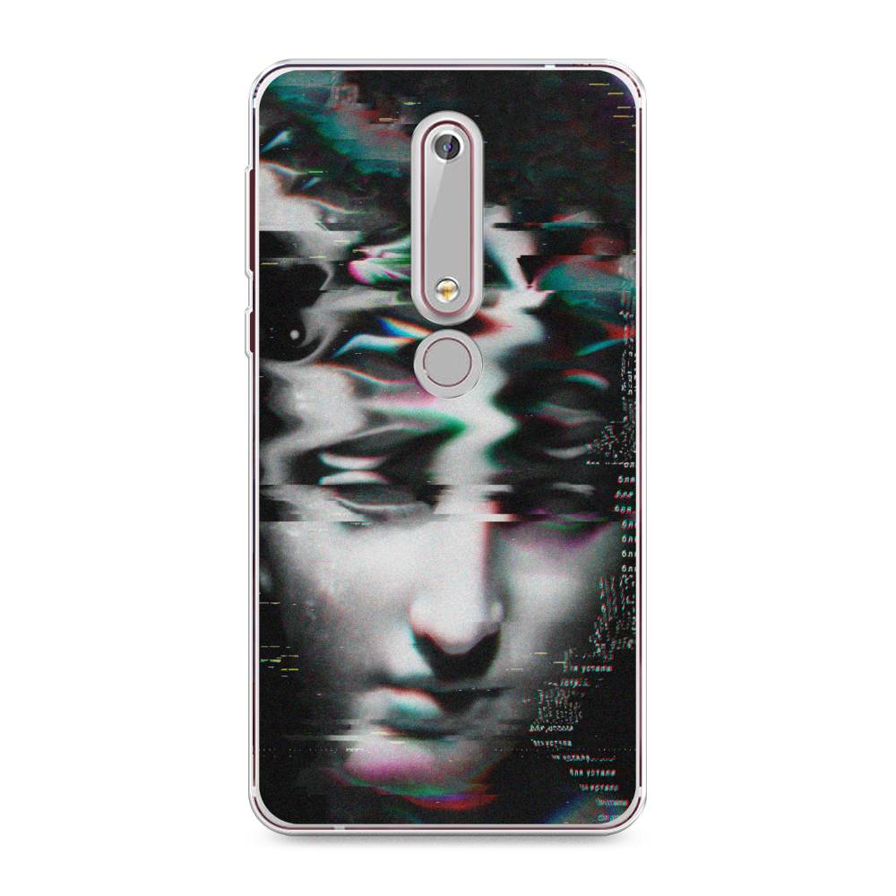 

Чехол Awog на Nokia 6 2018 / Нокиа 6 2018 "Glitch Art", Серый, 120950-9