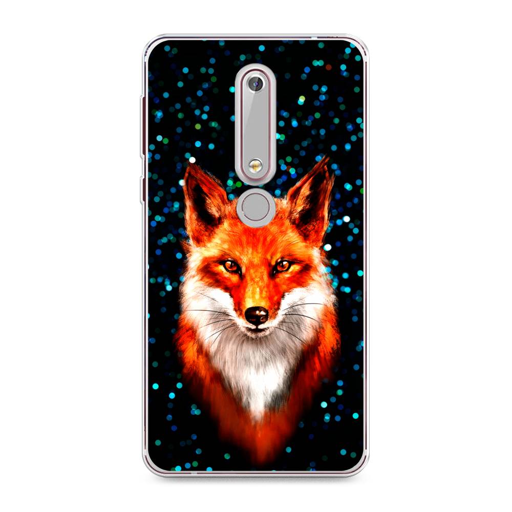 

Чехол Awog на Nokia 6 2018 / Нокиа 6 2018 "Волшебная лиса", Оранжевый;черный;белый, 120950-1