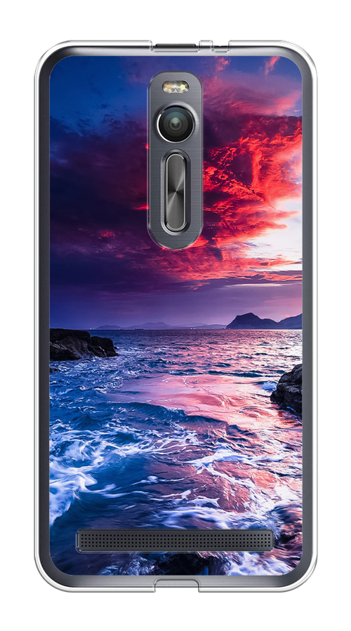 

Чехол Awog на Asus Zenfone 2 ZE550ML/ZE551ML "Волны 1", Розовый;синий, 40550-4