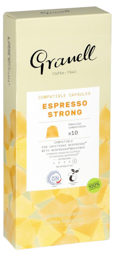 

Кофе Granell Strong Espresso молотый в капсулах 5 г х 10 шт