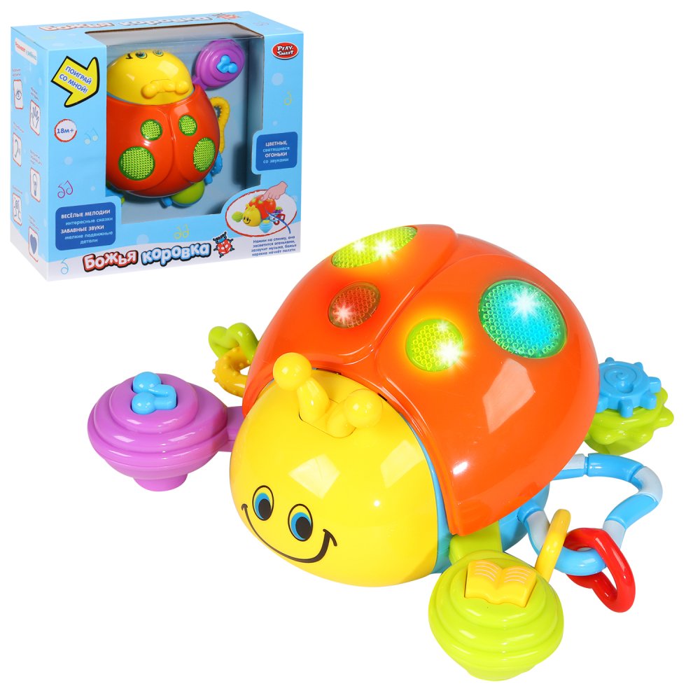 

Развивающая игрушка PLAYSMART Божья коровка, для малышей, JB0205334.