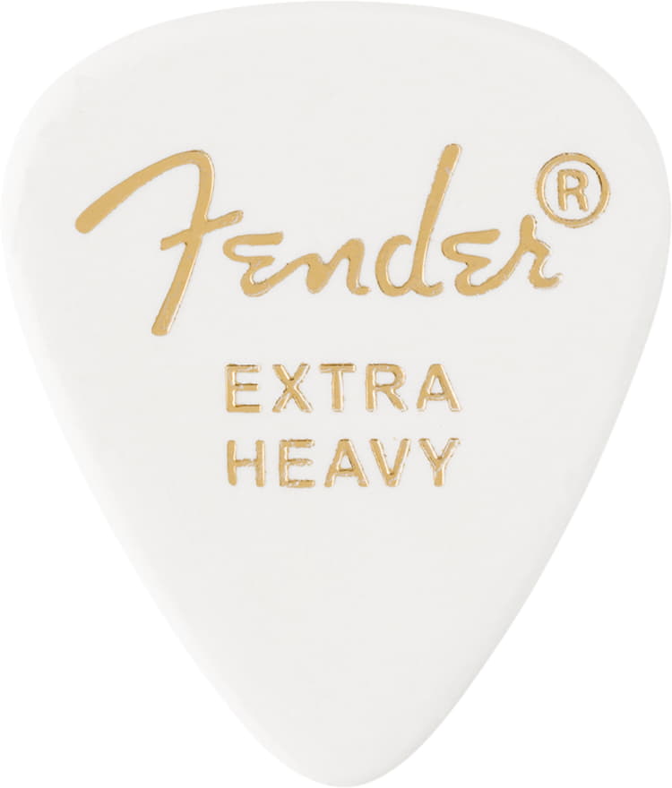 фото Набор медиаторов fender 351 shape premium picks extra heavy white (12)